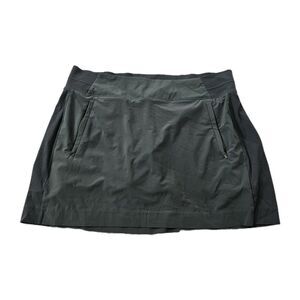 Athleta Brooklyn Skort 18 Green Gray Golf Pickleball‎ Skirt Stretch Athleisure